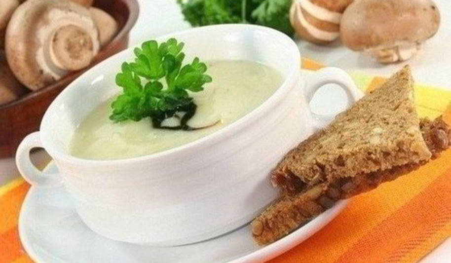 Рецепт сырного картофельного супа с шампиньонами