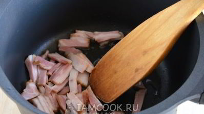 сырный крем-суп с грудинкой