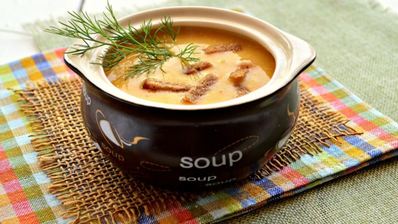 сырный крем-суп с курицей