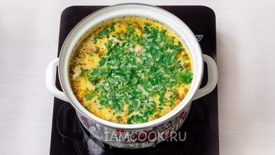 сырный суп из плавленного сыра с курицей