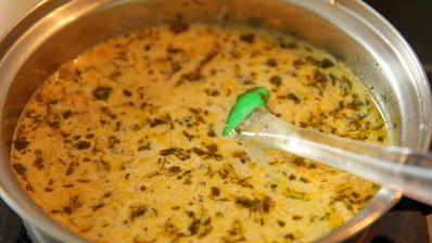 сырный суп на грибном бульоне