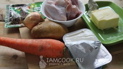 сырный суп по-французски с курицей