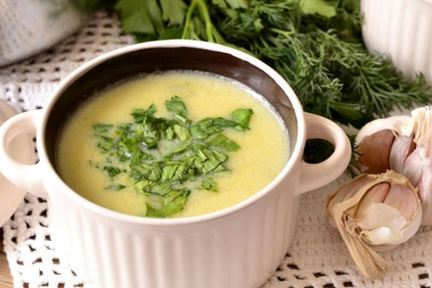 Сырный суп-пюре с кабачком