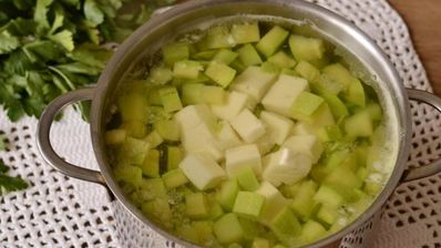 сырный суп-пюре с кабачком