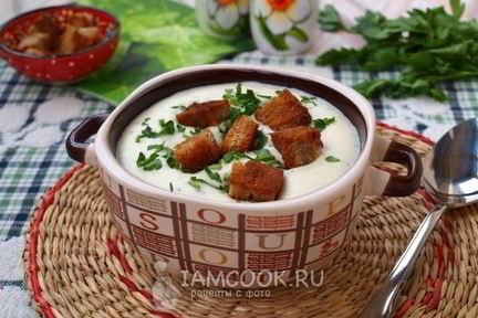 Сырный суп-пюре с картофелем