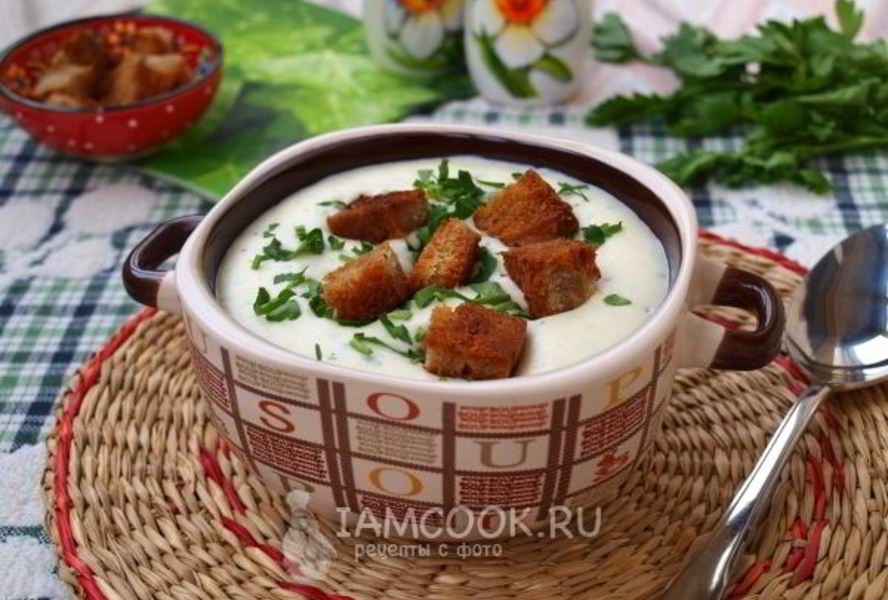 Сырный суп-пюре с картофелем