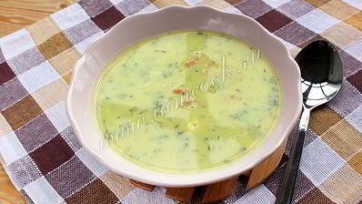 сырный суп пюре с креветками