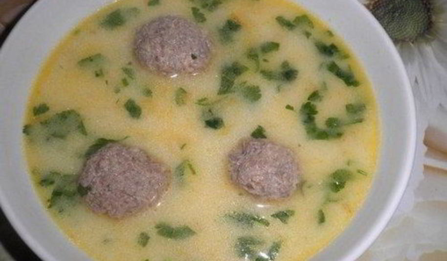 Рецепт сырного супа с фрикадельками из говяжьего фарша