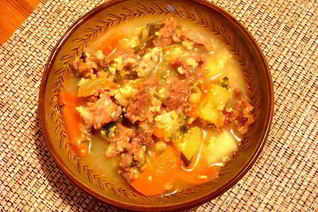 Сырный суп с говяжьими ребрами