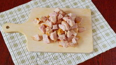 сырный суп с копченой курицей