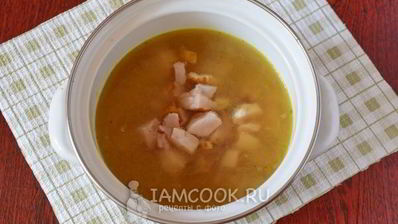 сырный суп с копченой курицей