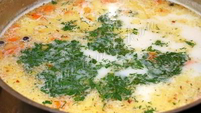 сырный суп с куриной грудкой