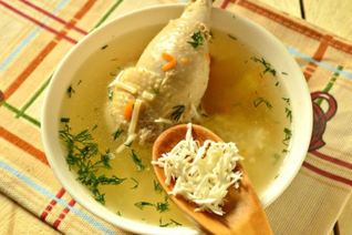 Сырный суп с курицей