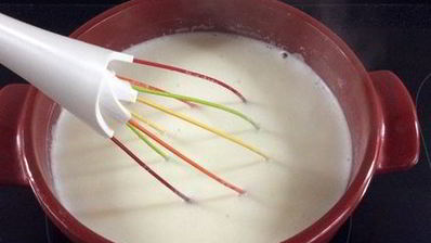 сырный суп с семгой и креветками