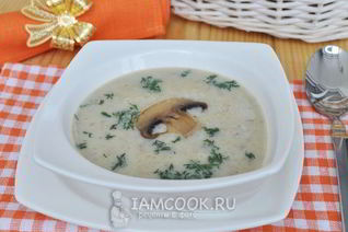 Сырный суп Жульен с грибами