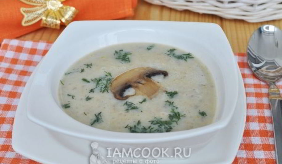 Рецепт сырного супа жульен с грибами