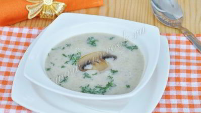 сырный суп жульен с грибами