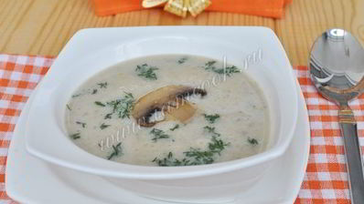 сырный суп жульен с грибами