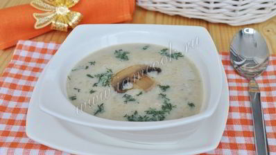 сырный суп жульен с грибами