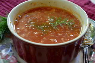 Томатный суп с укропом