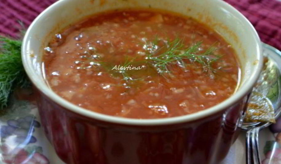 Рецепт томатного супа с укропом