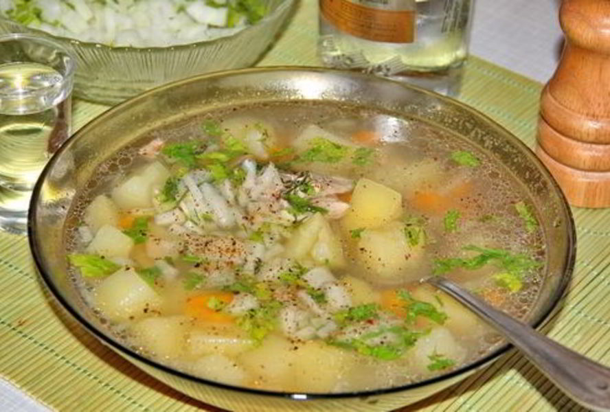 Домашняя уха из морского окуня