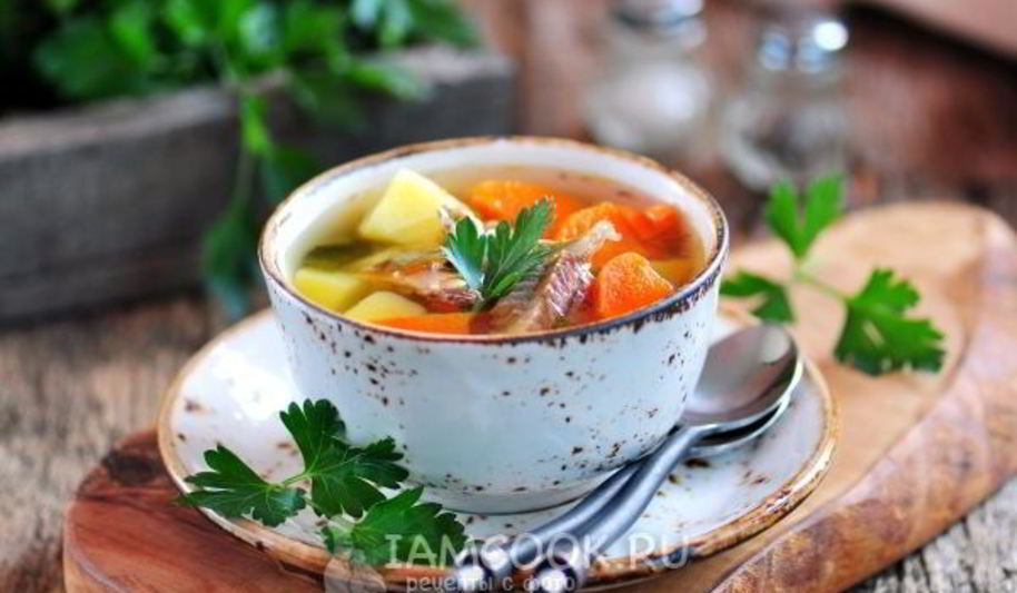 Рецепт ухи из консервированной сайры