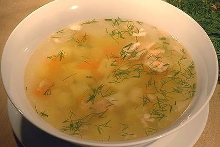 Уха из щуки с манной крупой