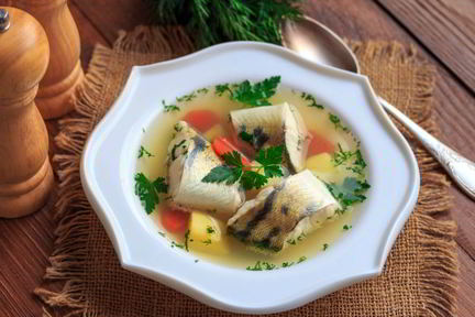 Уха из судака по-домашнему