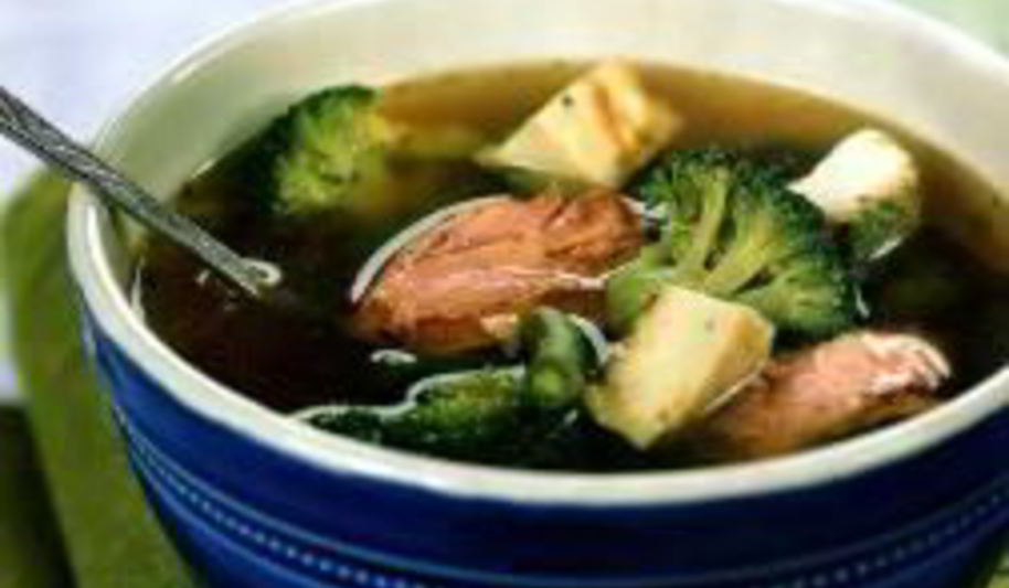 Рецепт зеленого супа с яичным суфле