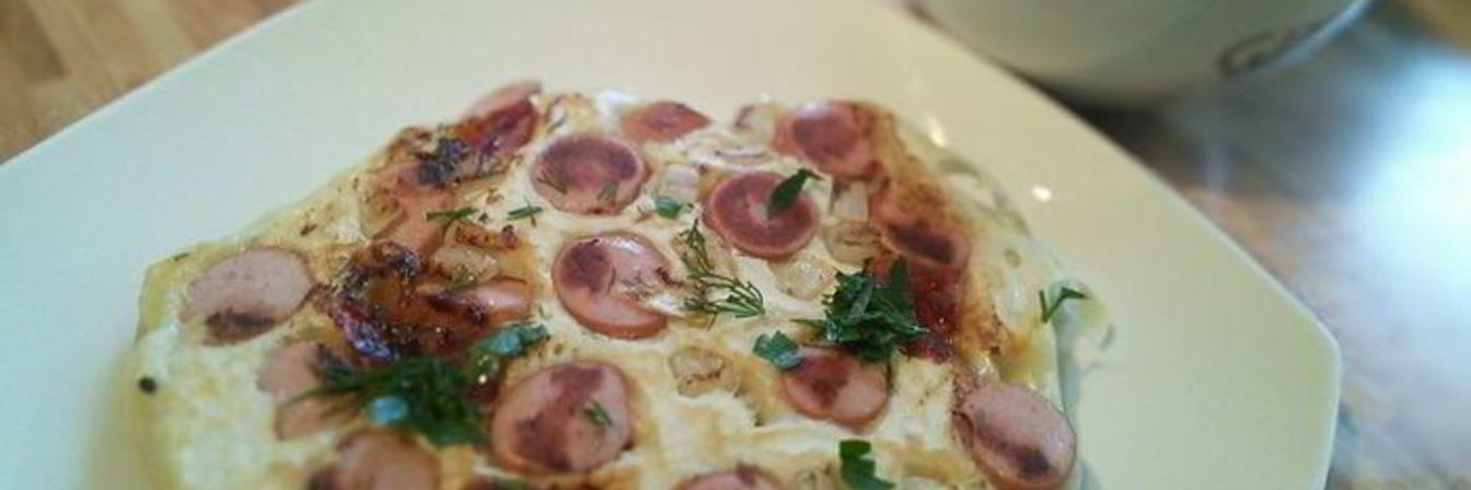 Американские блины с сосисками