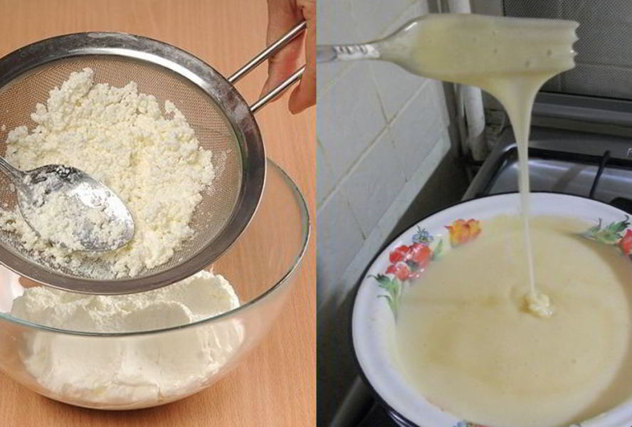 Блинчики на молоке с творогом