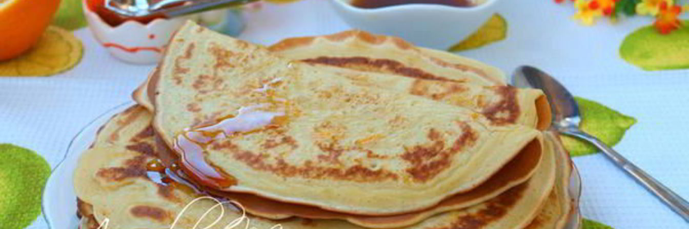 Блинчики с апельсиновой цедрой на молоке