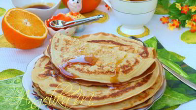 блинчики с апельсиновой цедрой на молоке