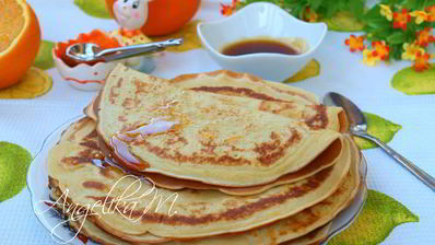 блинчики с апельсиновой цедрой на молоке