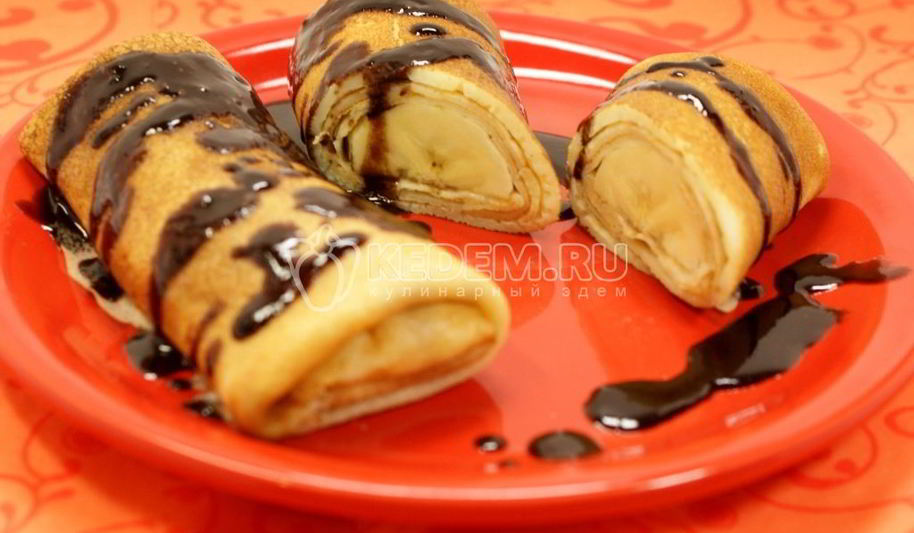 Рецепт блинчиков с бананом