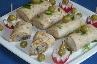 Блинчики с грибной начинкой