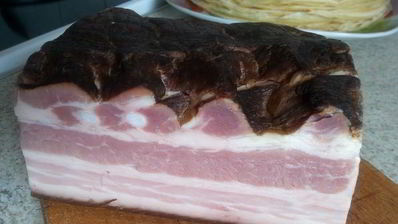 блинчики с копченым окороком и вареным яйцом