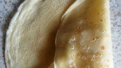 блинчики с копченым окороком и вареным яйцом