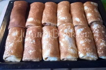 Блинчики с курицей и грибами