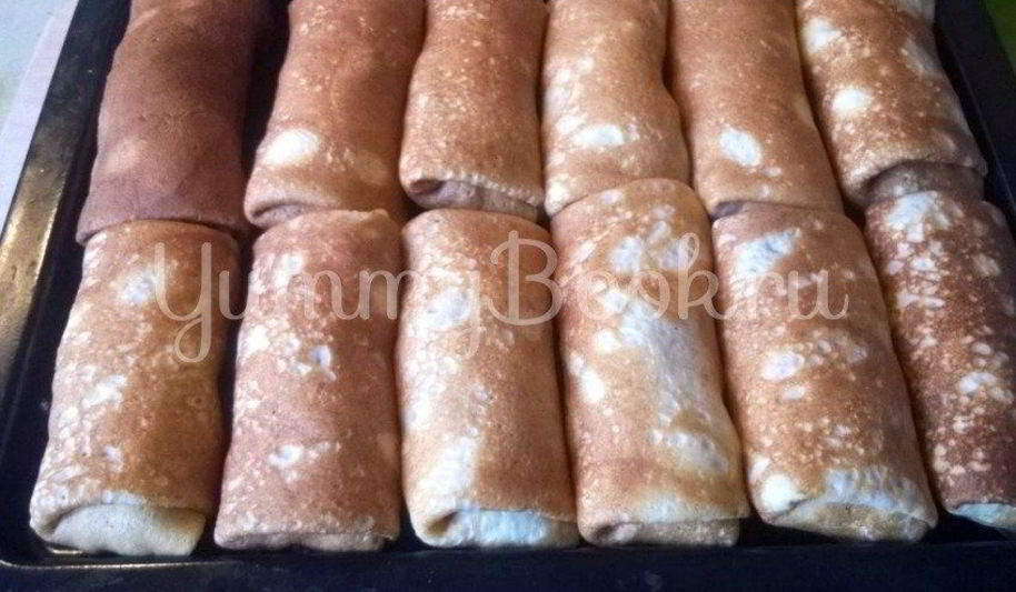 Рецепт блинчиков с курицей и грибами