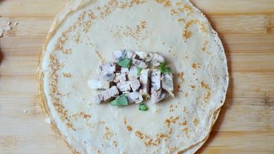 блинчики с ветчиной и сыром