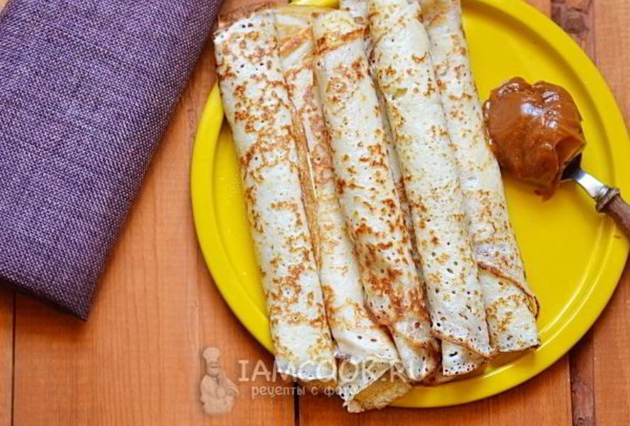 Блины без яиц на молоке