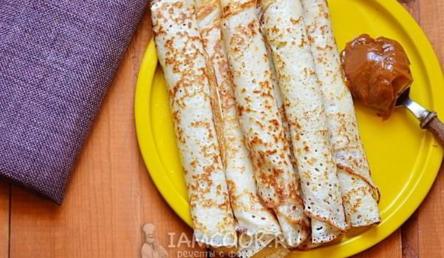 Рецепт блинов без яиц на молоке