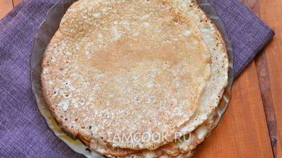 блины без яиц на молоке