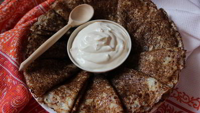 блины на кефире