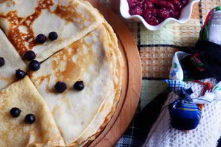 Блины на кипятке и молоке