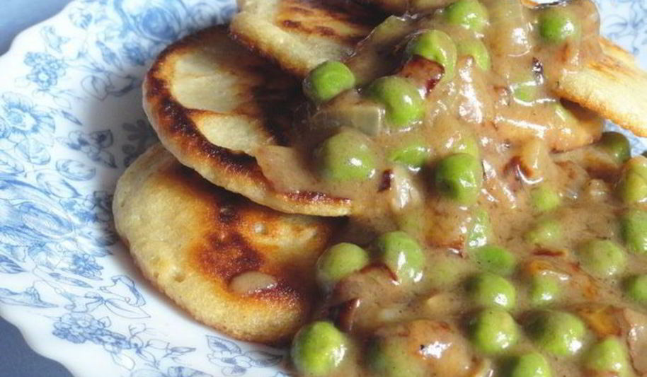 Рецепт блинов на пиве с зеленым горошком