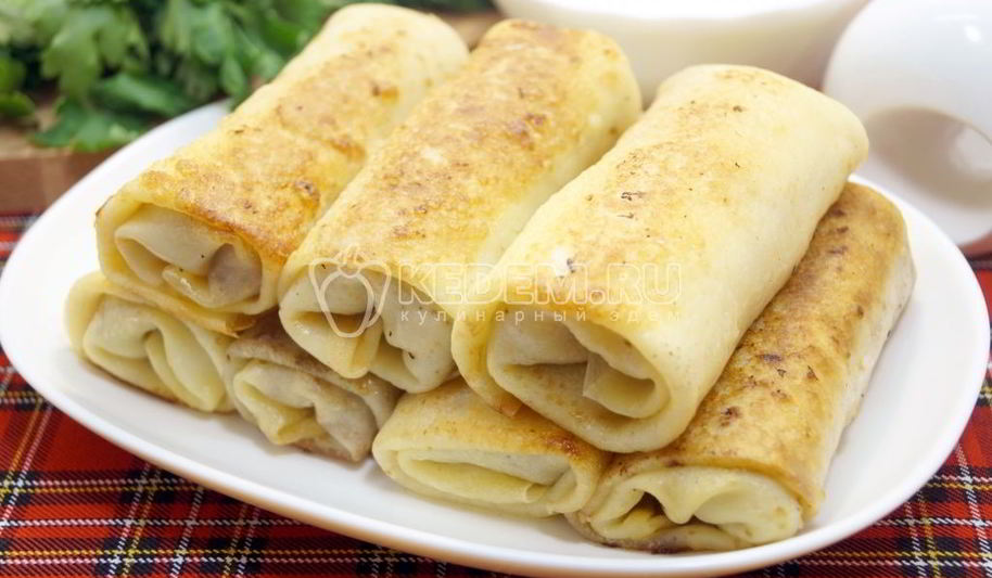 Рецепт блинов с фаршем