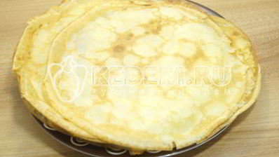 блины с мясом и грибами